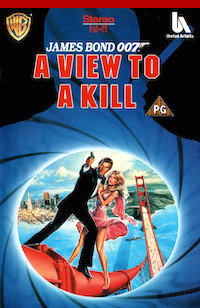 007 A View to A Kill VHS Movie Cover