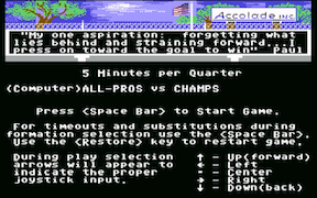 4th & Inches - Commodore 64