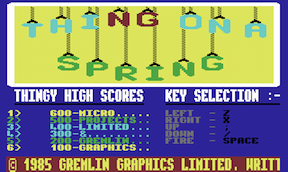 Thing on a Spring - Commodore 64
