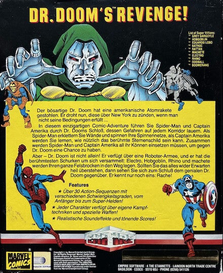 The Amazing Spider-Man and Captain America in Dr. Doom's Revenge! - Commodore 64