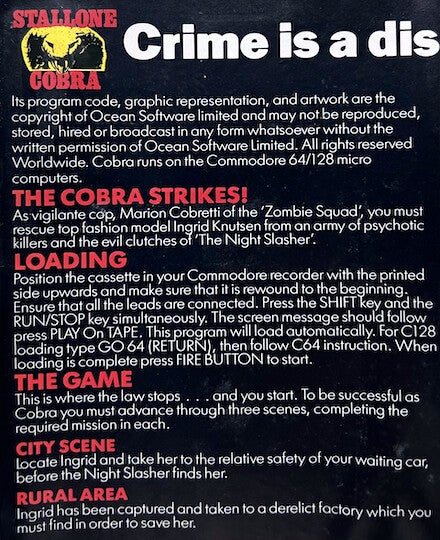 Cobra Stallone - Commodore 64