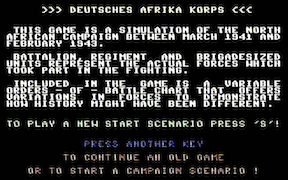 Deutsches Afrika-Korps - Commodore 64