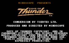 Days of Thunder - Commodore 64