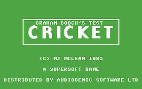 Graham Gooch's Match Cricket - Commodore 64