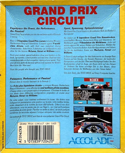 Grand Prix Circuit - Commodore 64