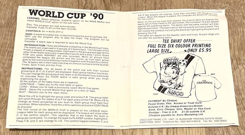 Kick Off 2 - Commodore 64