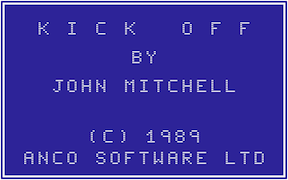 Kick Off - Commodore 64