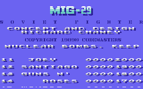 MIG-29 Soviet Fighter - Commodore 64