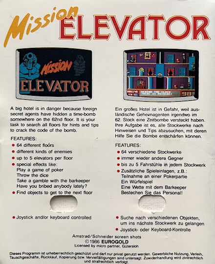 Mission Elevator - Commodore 64