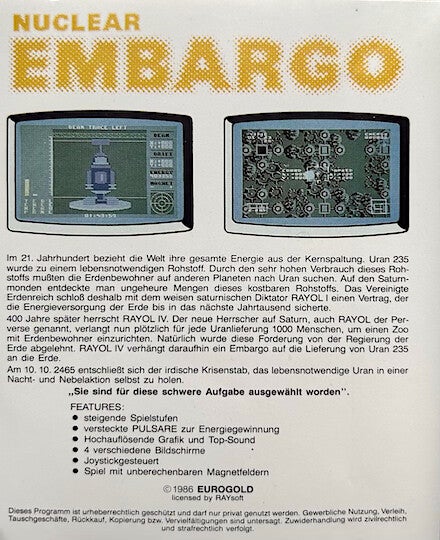 Nuclear Embargo - Commodore 64