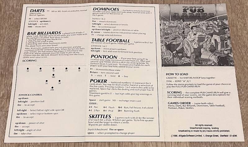 Pub Games - Commodore 64