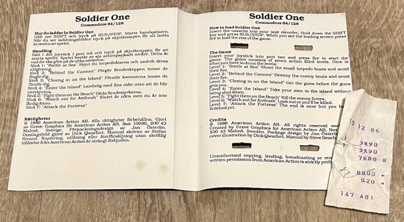Soldier One - Commodore 64