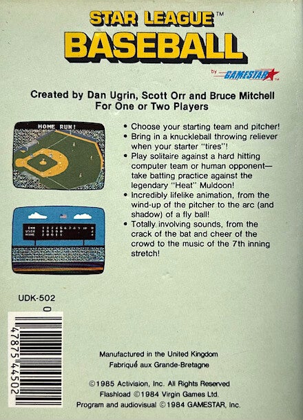 Star League Baseball - Commodore 64