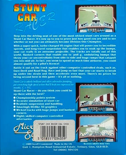 Stunt Car Racer - Commodore 64