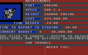 Shirley Muldowney's Top Fuel Challenge - Commodore 64