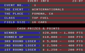 Shirley Muldowney's Top Fuel Challenge - Commodore 64