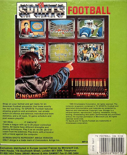 TV Sports Football - Commodore 64