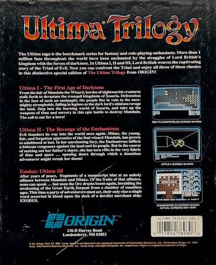 Ultima Trilogy - Commodore 64