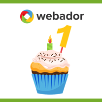 webador Meilenstein - 1. Geburtstag