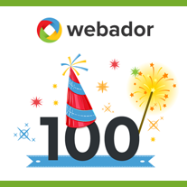 webador Meilenstein - 100 Besucher