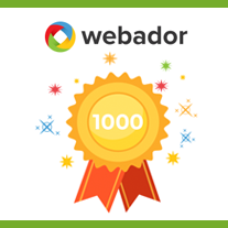 webador Meilenstein - 1000 Besucher