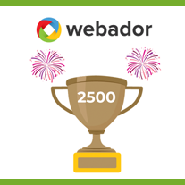webador Meilenstein - 2500 Besucher