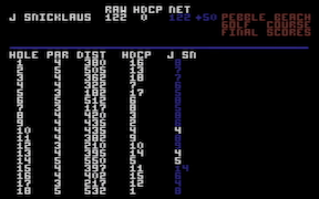 World Tour Golf - Commodore 64
