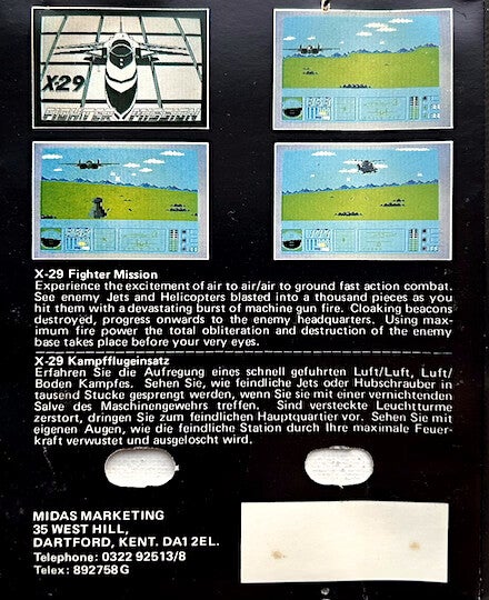 X-29 Fighter Mission - Commodore 64