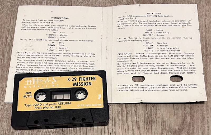 X-29 Fighter Mission - Commodore 64