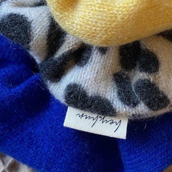 Kaschmir-Scrunchie Royalblau