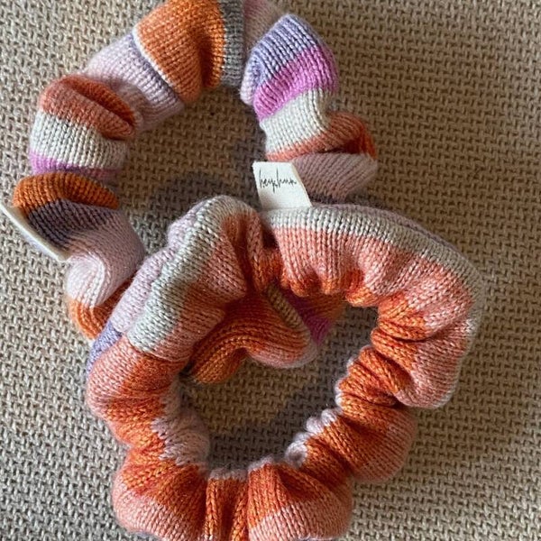 Kaschmir-Schrunchie Autumn-Stripes