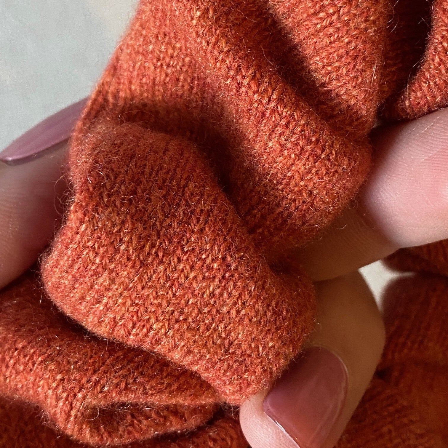 Kaschmir-Scrunchie Rostrot