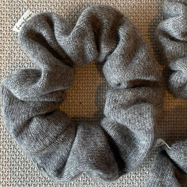 Kaschmir-Scrunchie Stealgrey