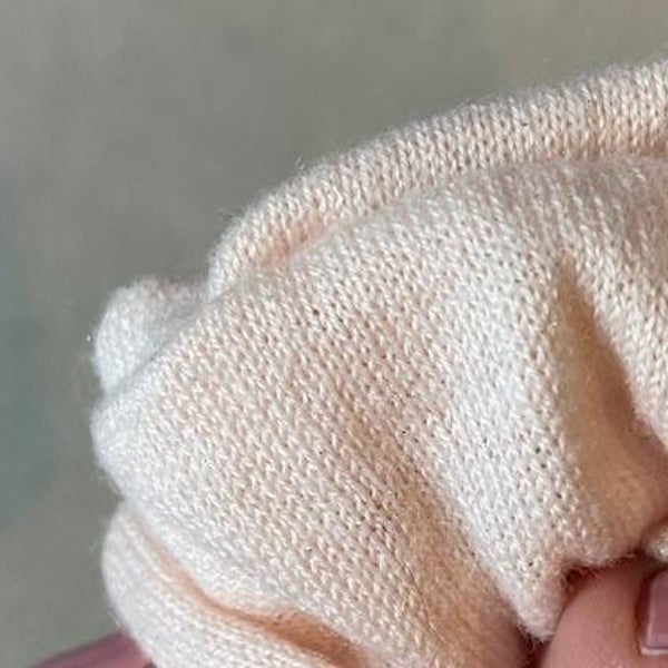 Kaschmir-Scrunchie Ballettrosa mit dezentem Glitzer