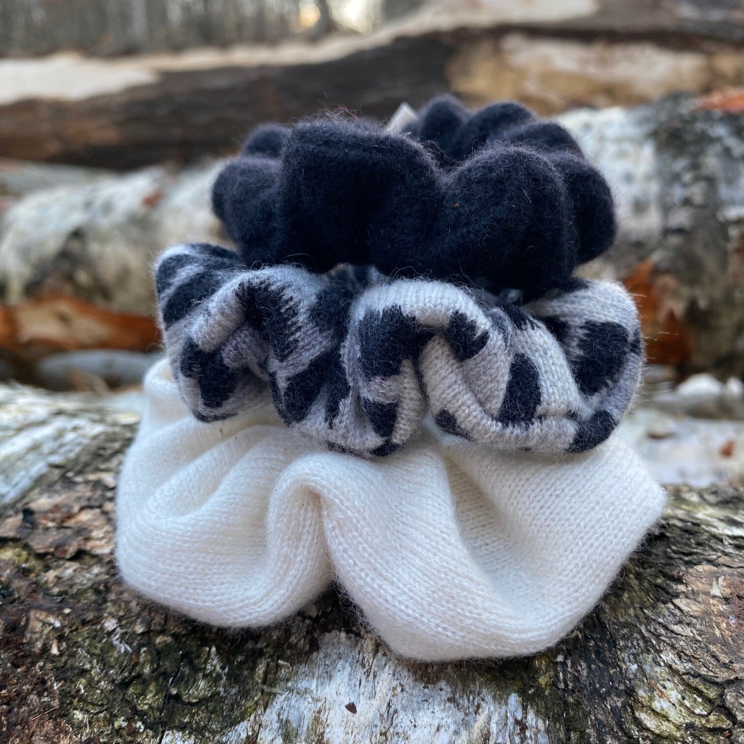 Kaschmir-Scrunchie Snow