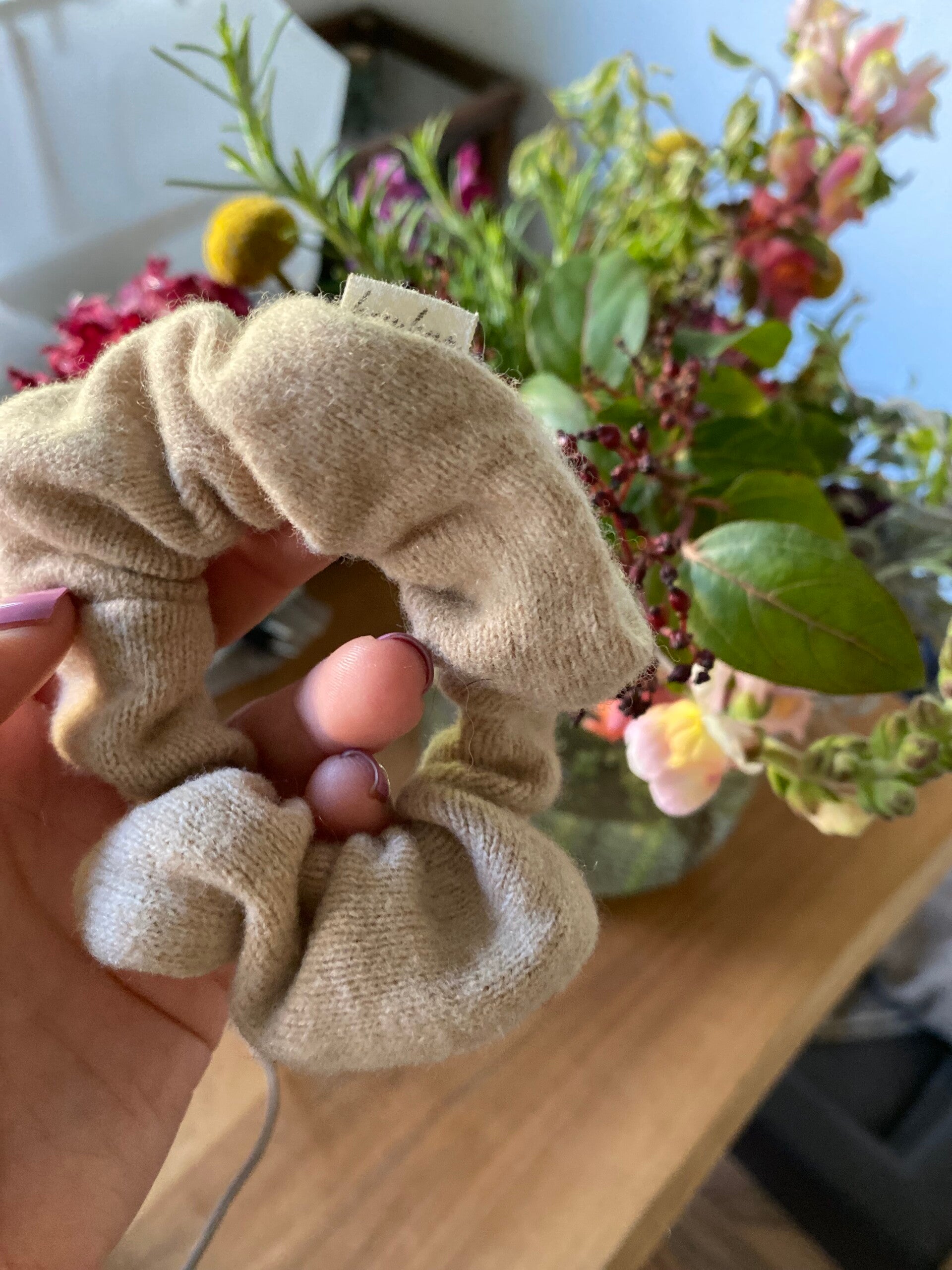 Kaschmir Scrunchie beige