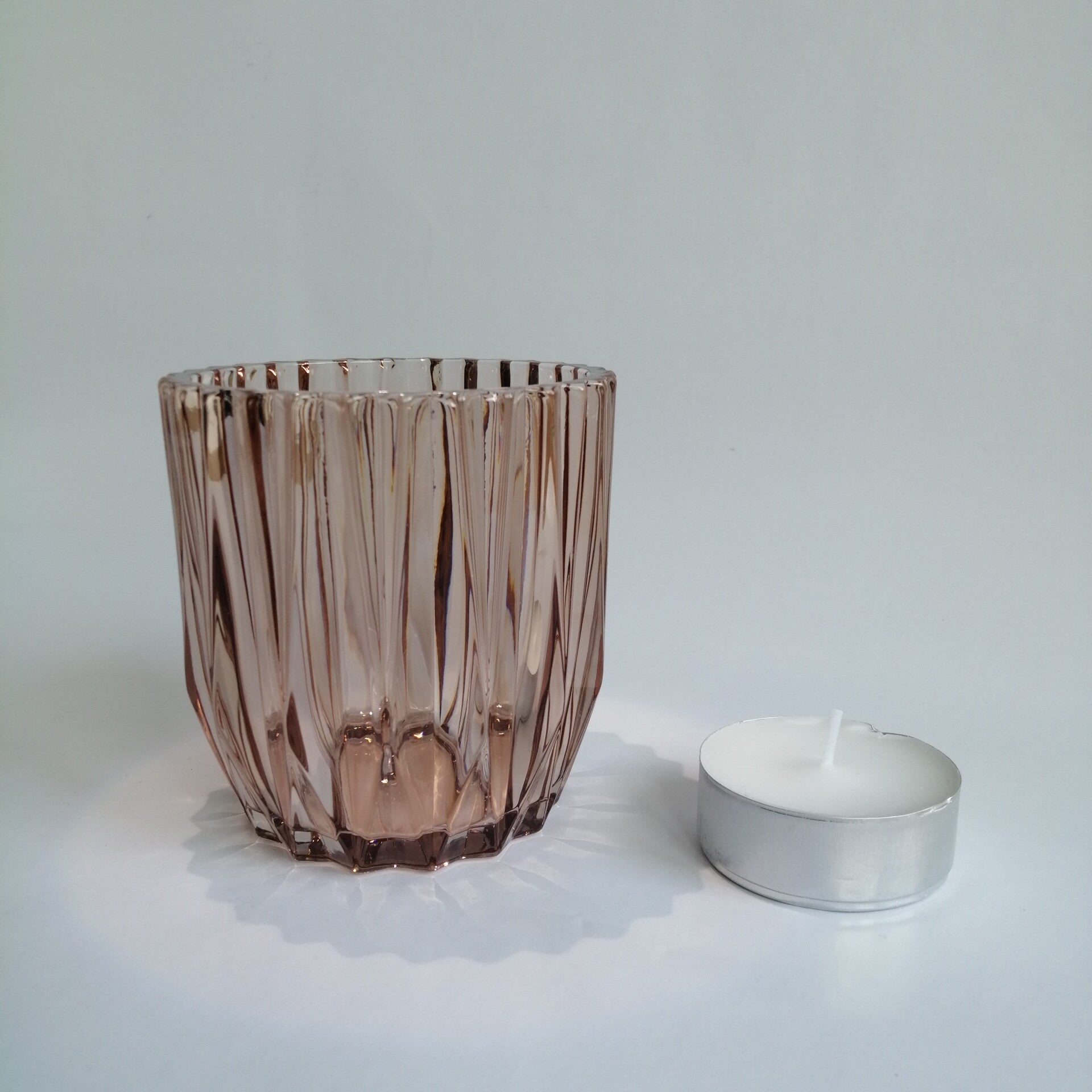 Waxinelichthouder glas/crystal