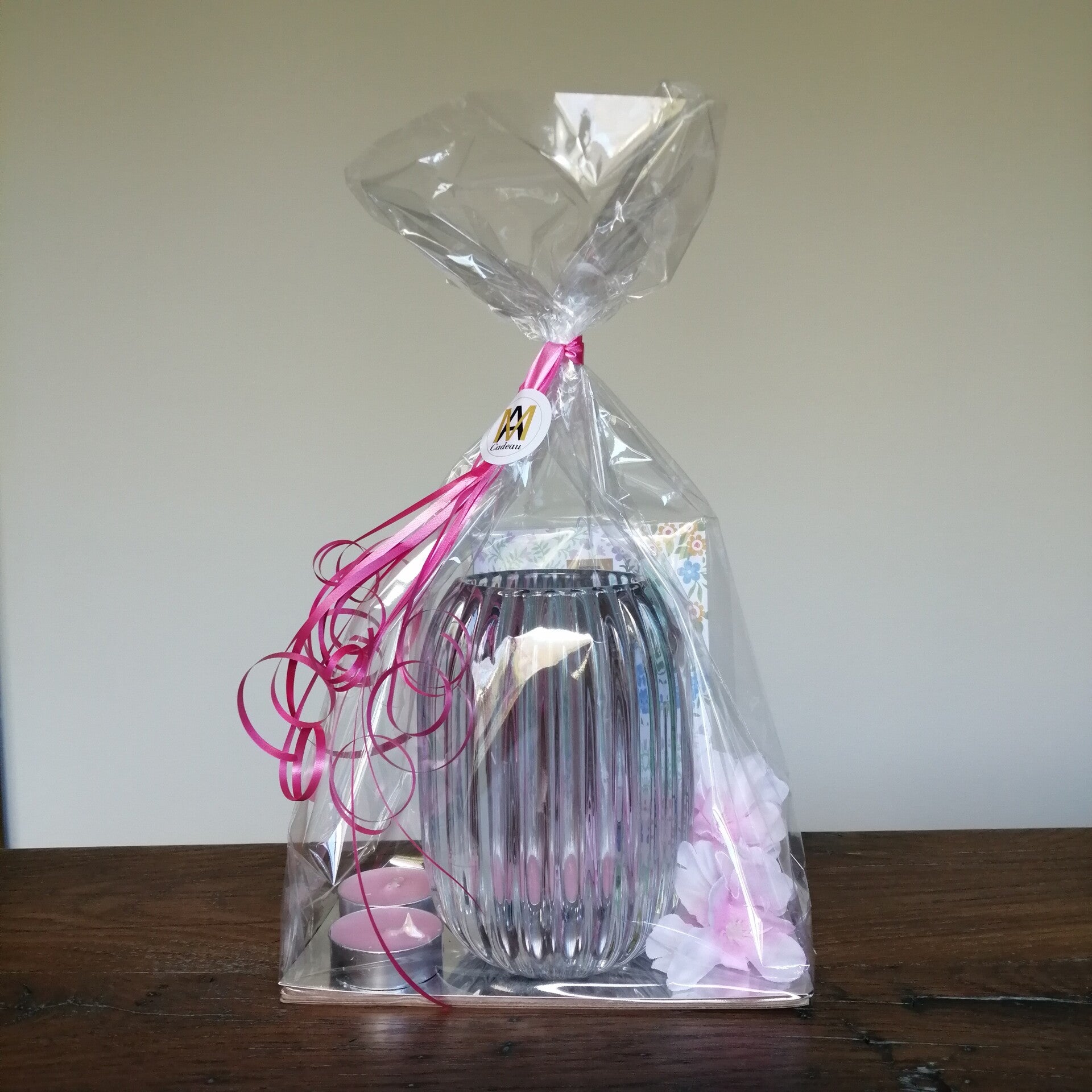 Waxinelicht houder Ribbels