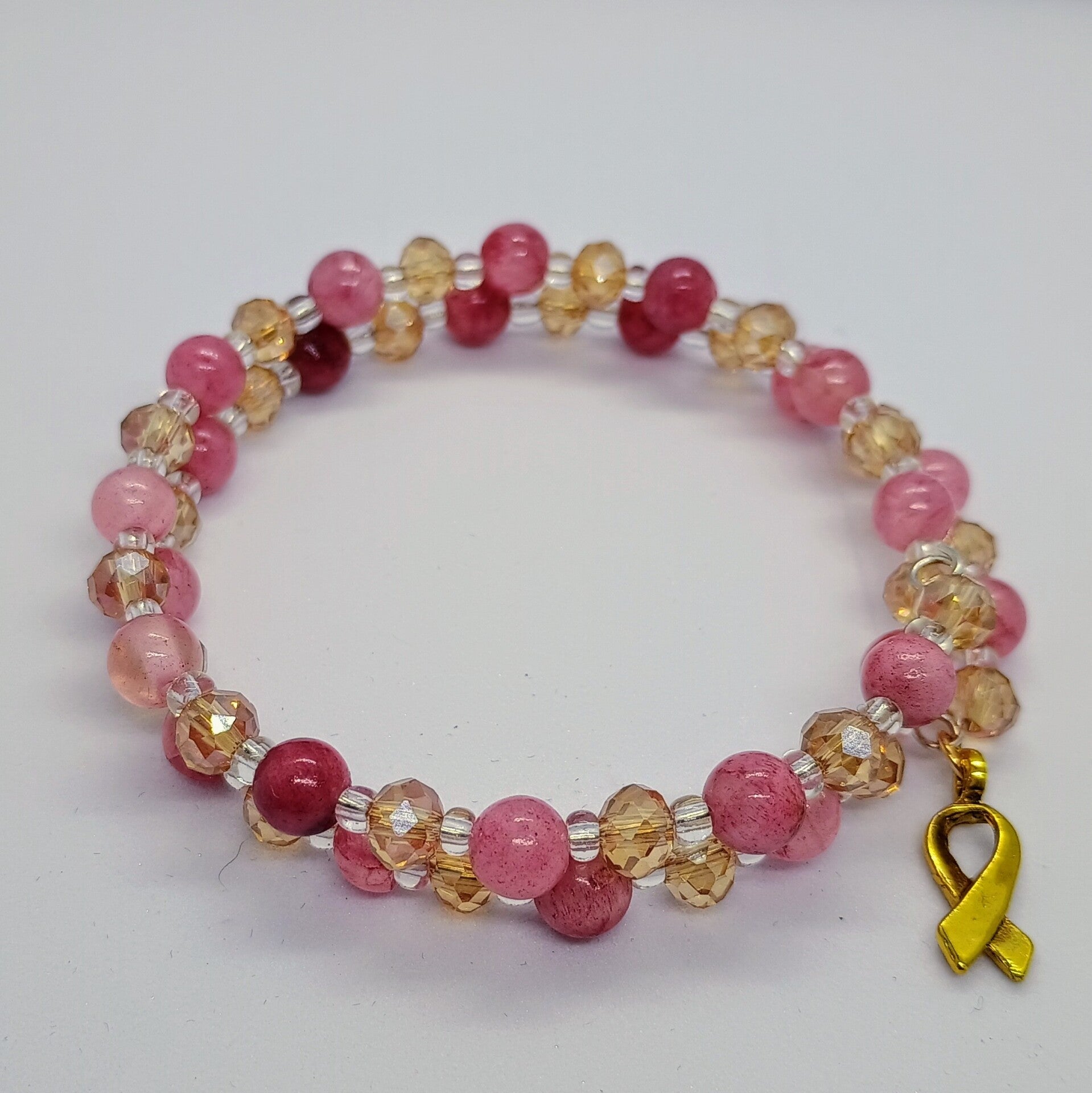 Pink Ribbon Bracelet Agaat