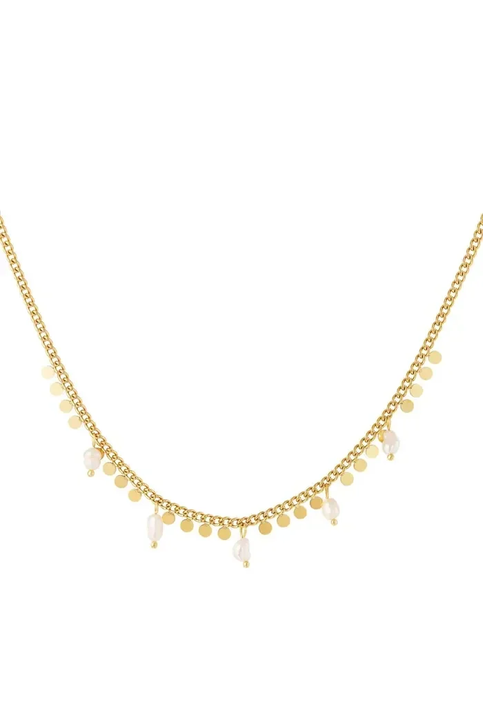 Pearls & coins necklace