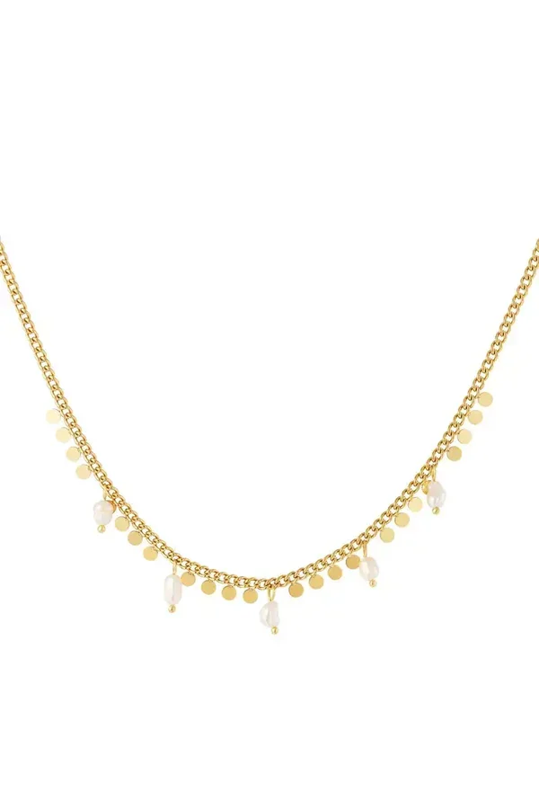 Pearls & coins necklace