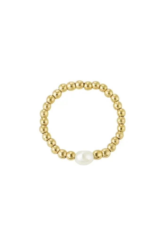 Pearl & beads ring