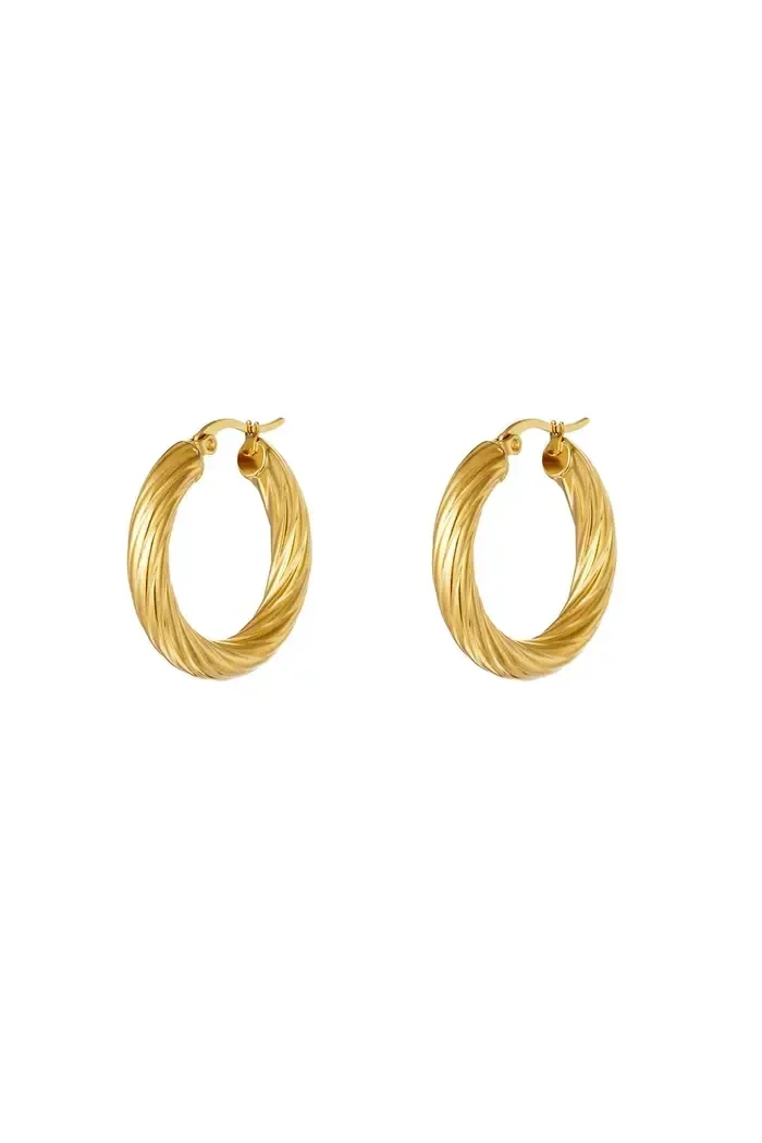 Twisted hoop earrings