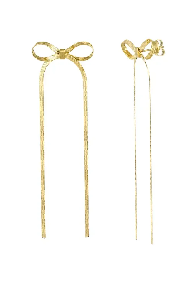 Long bow earrings