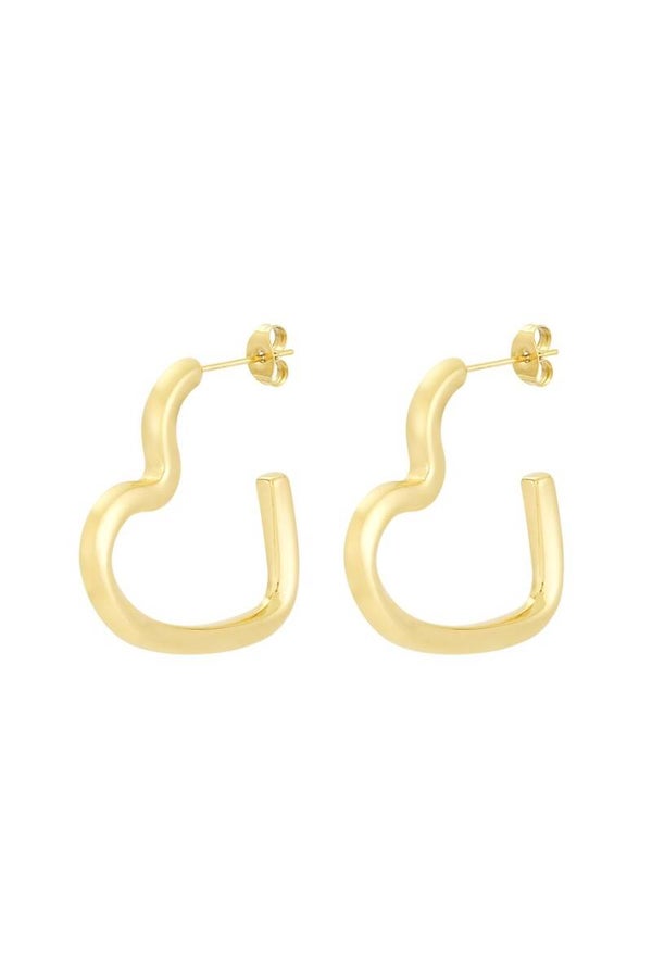 Open heart earrings