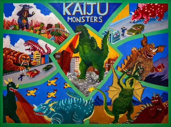 Kaiju Monsters - Original Artist Signed Limited Edition Print     11 x 14