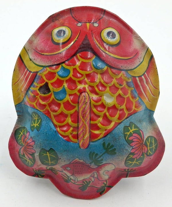 1950's Vintage Japanese Tin Fish Rattle- #21A
