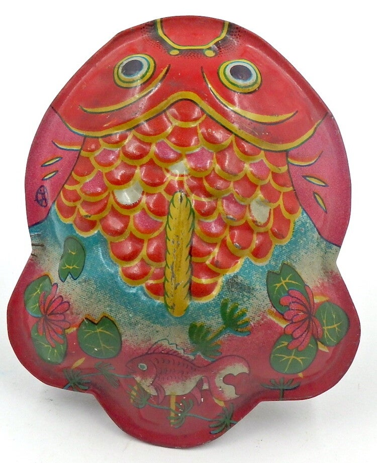 1950's Vintage Japanese Tin Fish Rattle- #21B