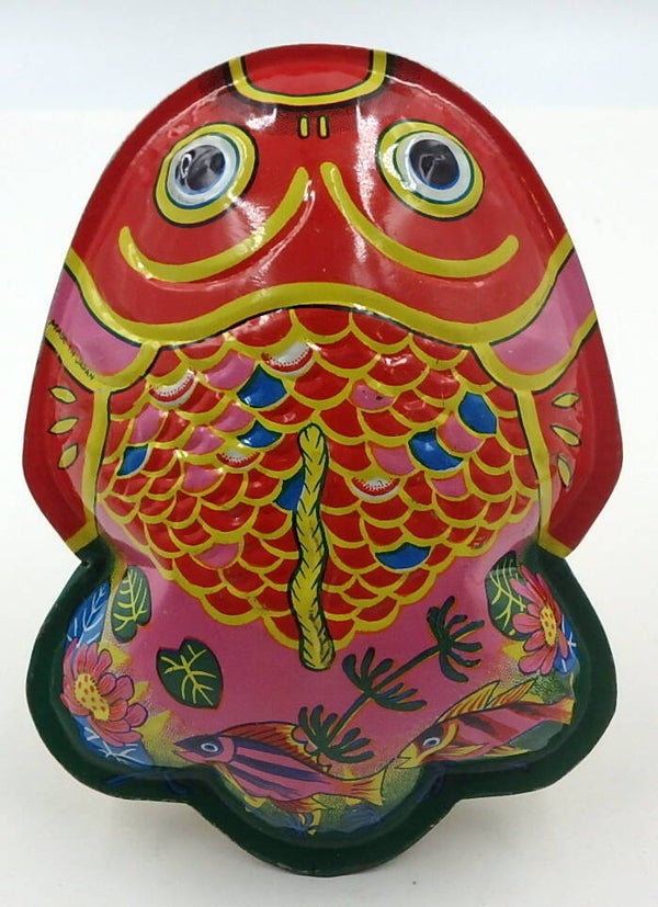 Vintage Japanese Tin Fish Rattle #27A