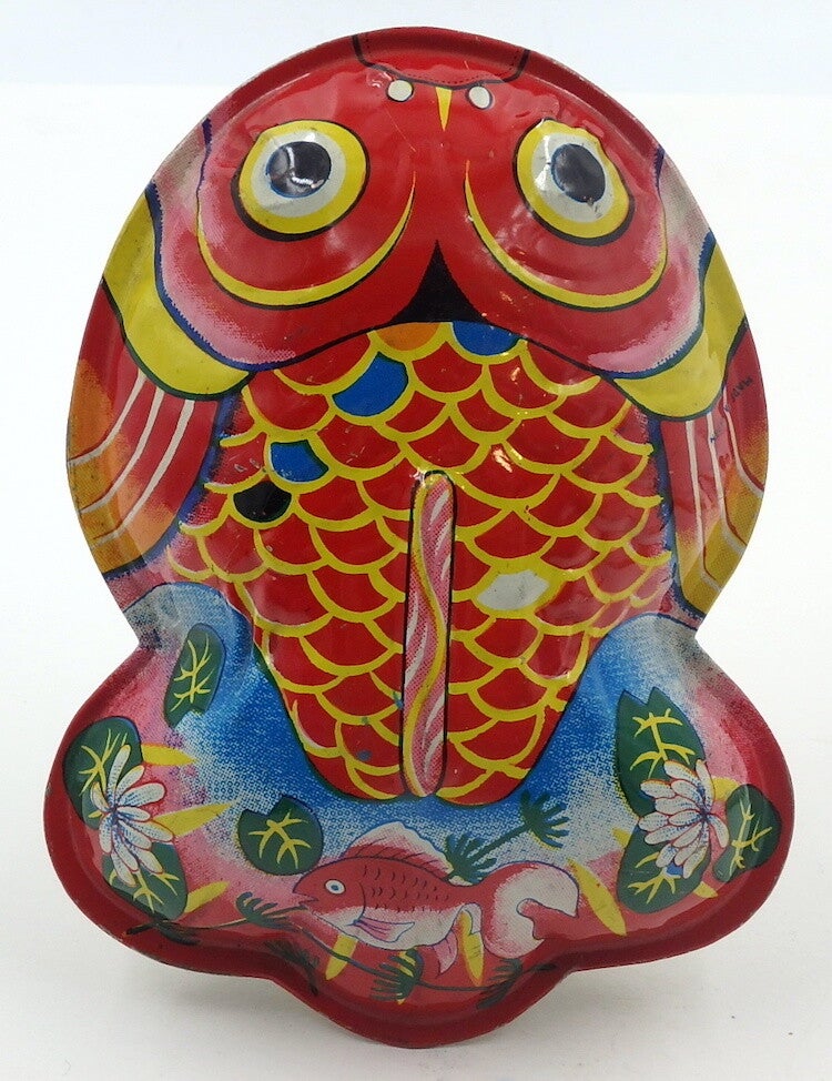 Vintage Japanese Tin Fish Rattle #28A